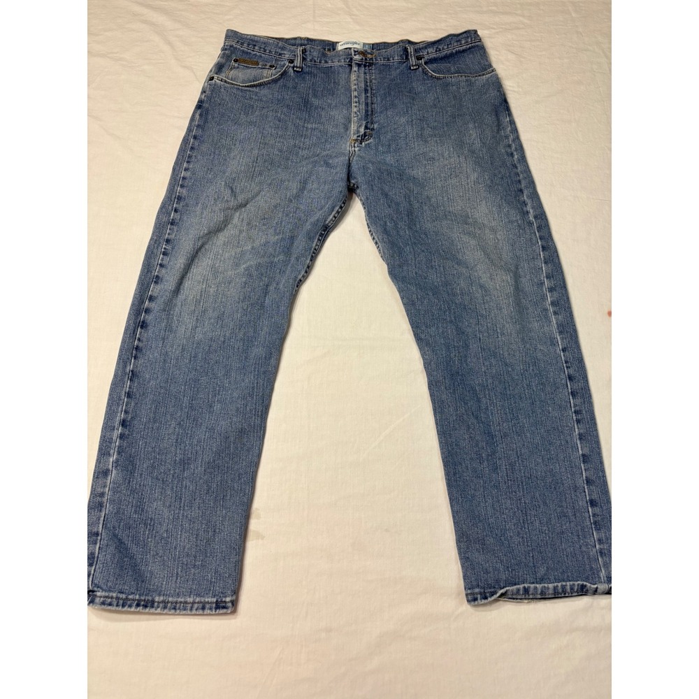 Genuine Wrangler Relaxed Fit Jeans Mens 40x30 Medium Wash Blue Denim MGW10NF